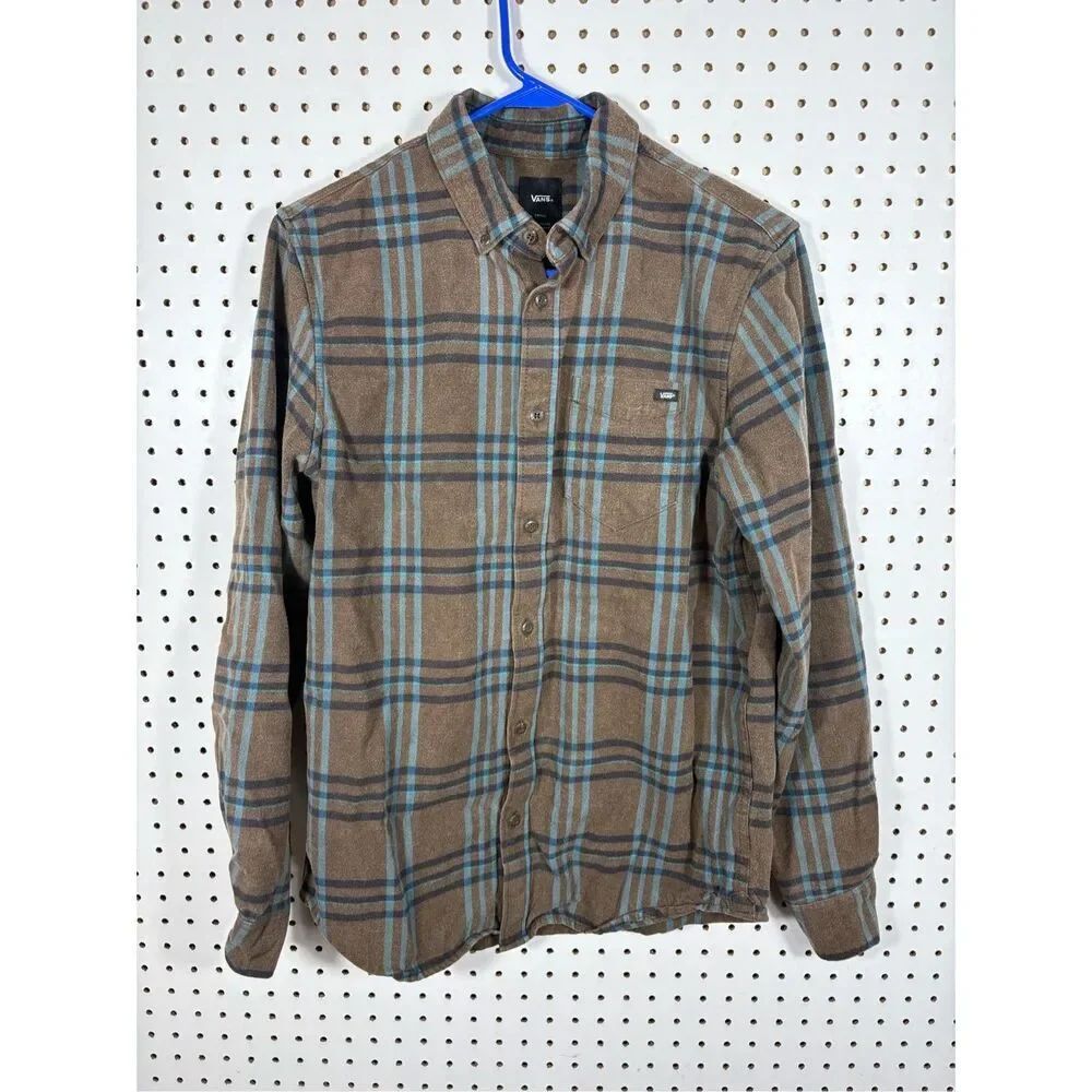 Vans Mens mid weight button down flannel size S